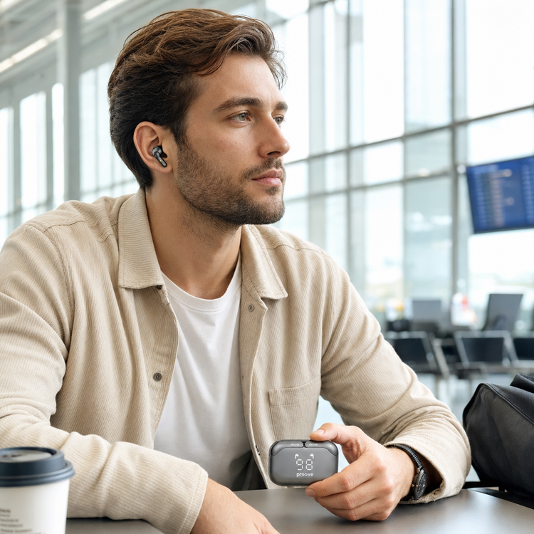 Proove 808 Power TWS earbuds daily commute lifestyle image