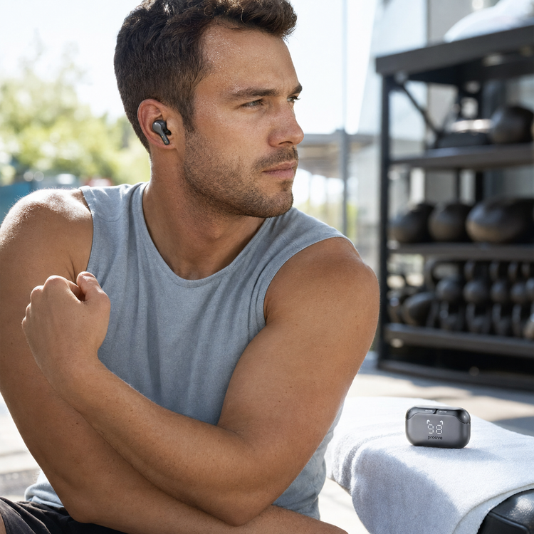 Proove 808 Power TWS earbuds light workout lifestyle image