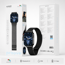 Proove Elysium Smart Watch retail packaging front and back with product