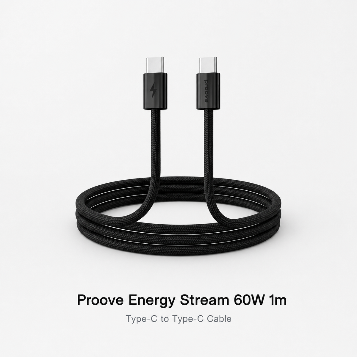 Proove Energy Stream 60W 1m USB-C to USB-C cable main product image