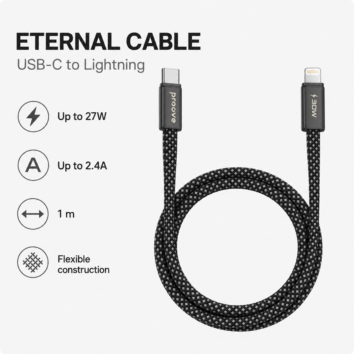 Proove Eternal USB-C to Lightning technical specifications