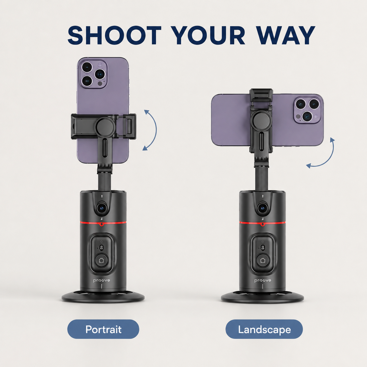Proove Face Trace portrait and landscape shooting infographic
