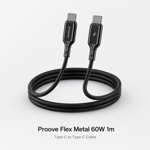 Proove Flex Metal 60W 1m Type-C to Type-C cable main product image