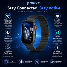 Proove Humble Smart Watch connected active features infographic