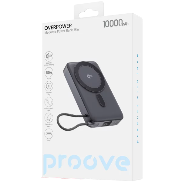 Proove OverPower 35W Qi2 retail packaging front