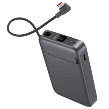 Proove OverPower rear view with built-in USB-C cable and LED display