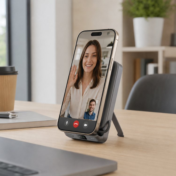 Proove OverPower magnetic phone stand video call lifestyle image