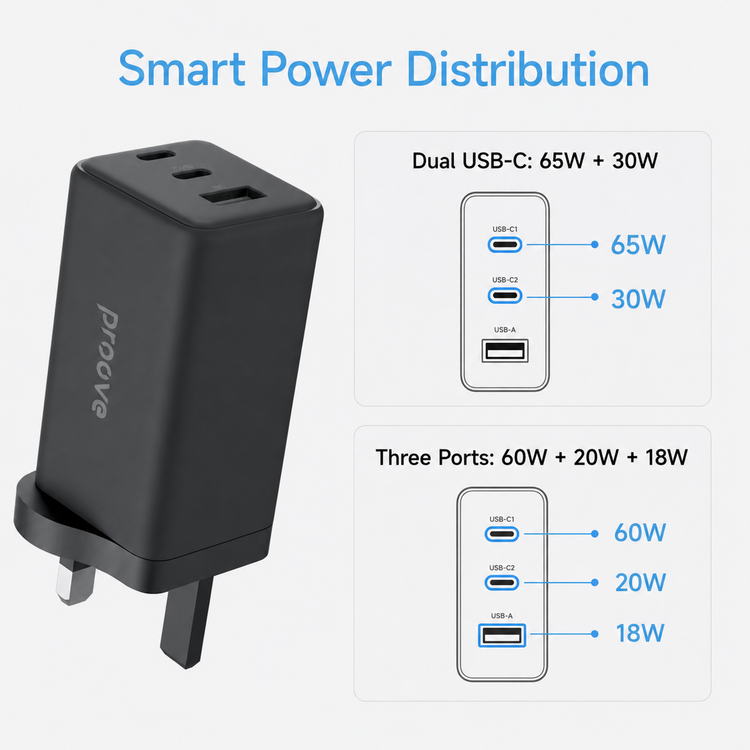 Proove Pocket GaN Max smart multi-port power distribution