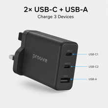 Proove Pocket GaN Max two USB-C and one USB-A ports