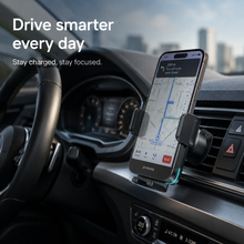 Proove Sonic 15W car holder lifestyle image mounted in car with navigation