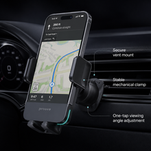 Proove Sonic 15W car holder secure air vent mount mechanical clamp details
