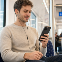 Proove SoundMesh Lightning adapter used with wired earphones