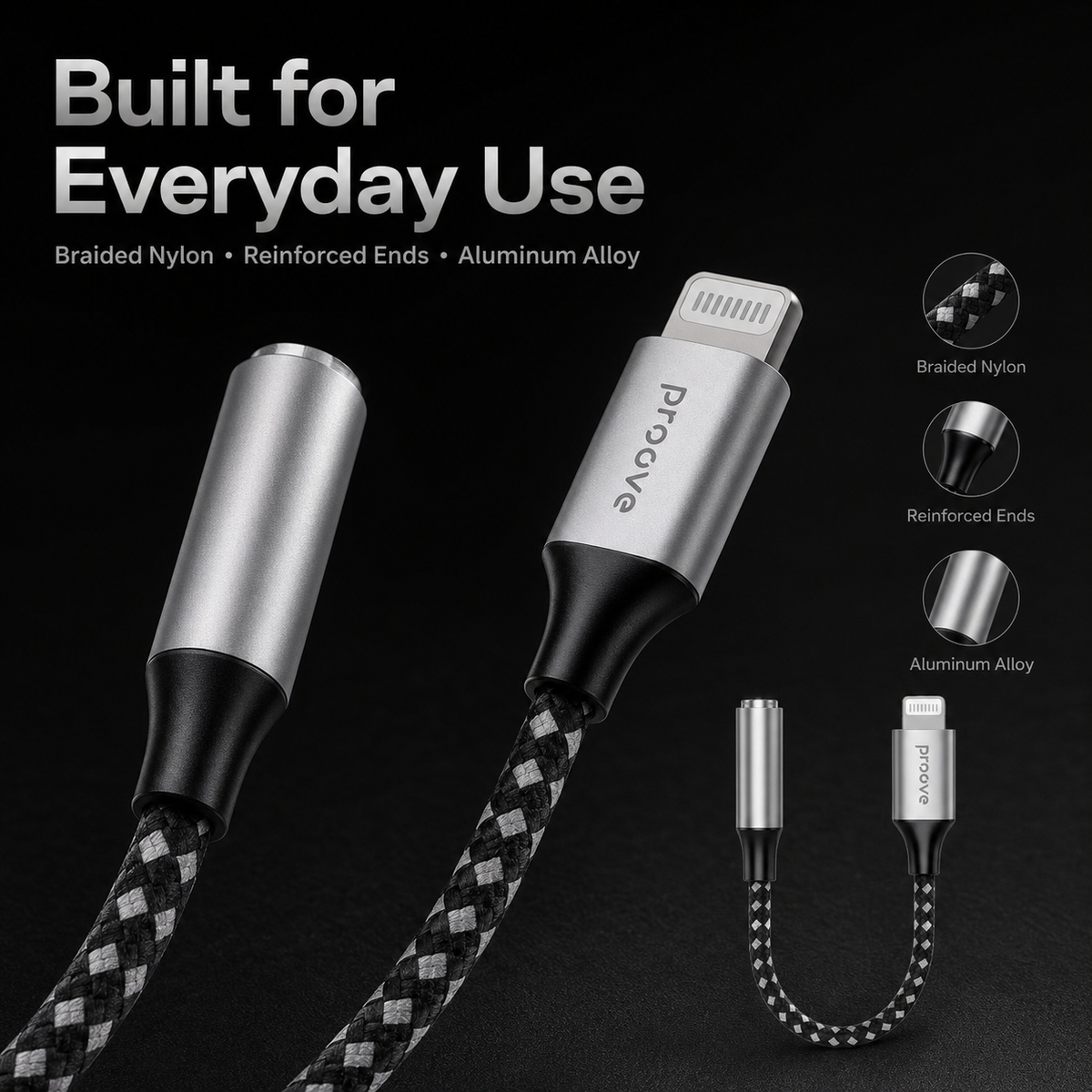 Proove SoundMesh braided nylon and aluminum construction