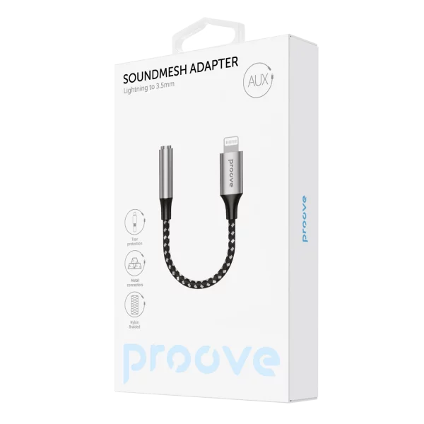 Proove SoundMesh Lightning to 3.5mm retail packaging