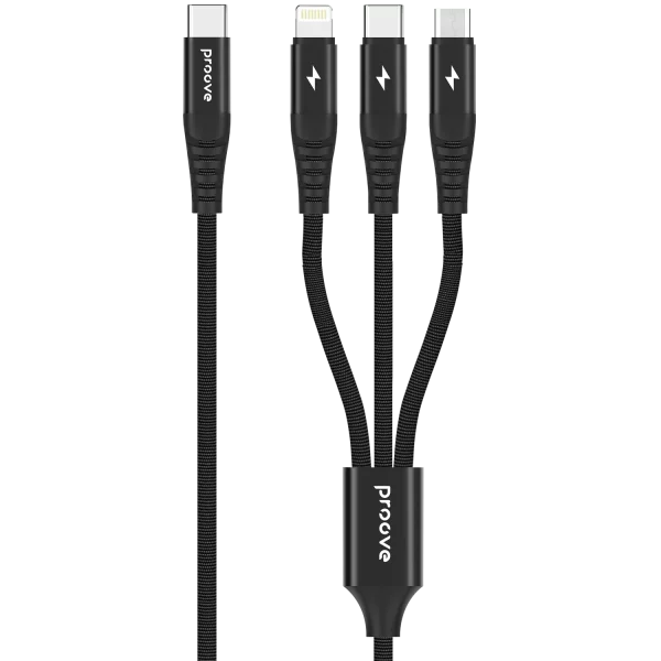 Proove Triple Connection 3-in-1 USB-C Micro USB Lightning Cable (1.2m)