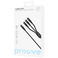 Proove Triple Sync 3 in1 USB-C + Micro USB + Lightning Cable (1.2m)